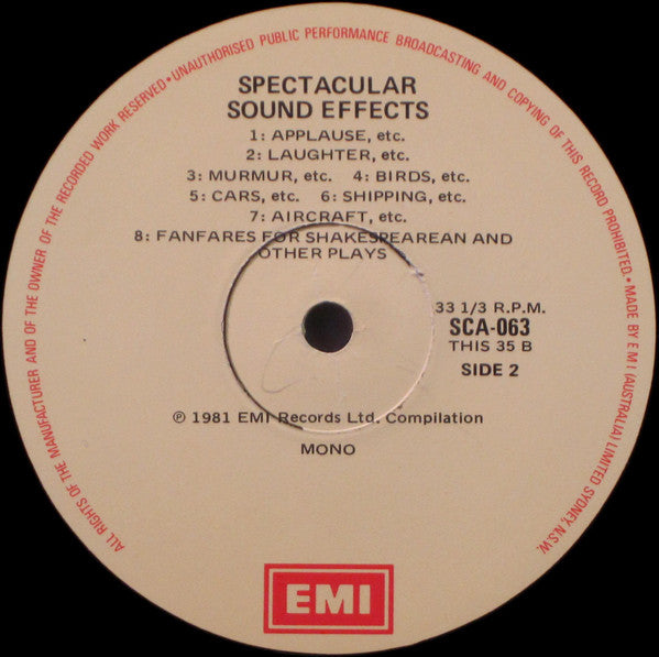 No Artist ~ Spectacular Sound Effects (Album Two) (Vinyl) - Djungel & Jazz