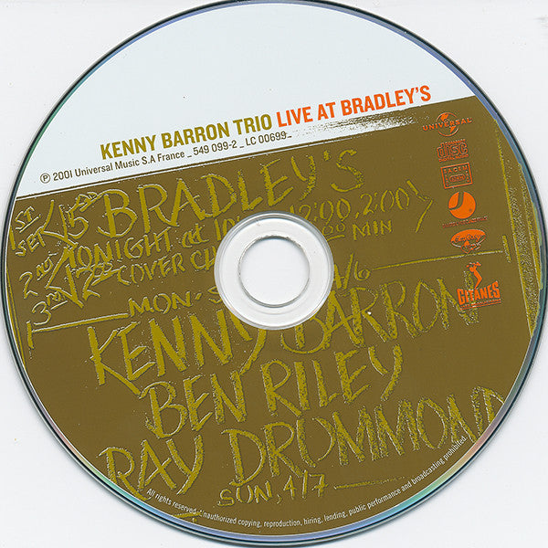 Kenny Barron Trio ~ Live At Bradley's (Vinyl) - Djungel & Jazz