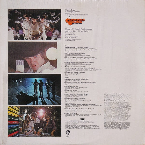 Various : Stanley Kubrick's A Clockwork Orange (Music From The Soundtrack) (LP, Album, Ter)
