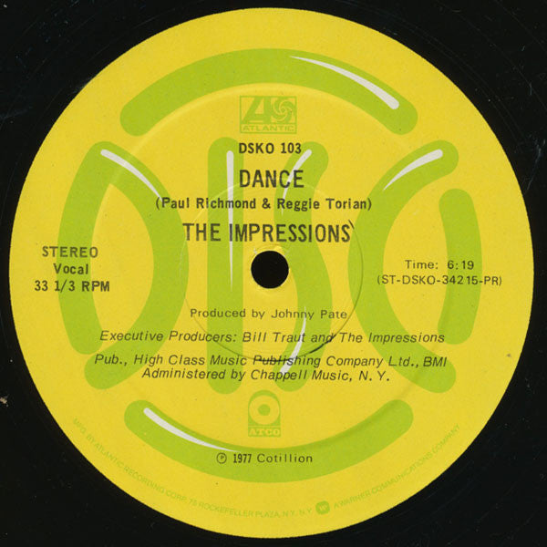 The Impressions : Dance (12", Promo)