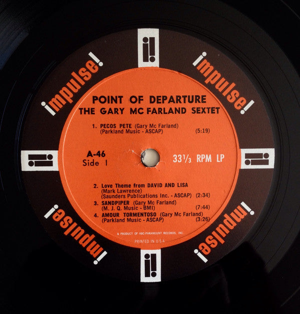 The Gary McFarland Sextet ~ Point Of Departure (Vinyl) - Djungel & Jazz