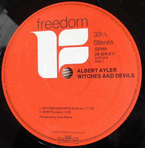 Albert Ayler ~ Witches & Devils (Vinyl) - Djungel & Jazz