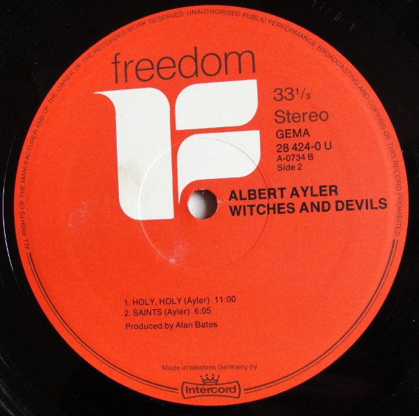 Albert Ayler ~ Witches & Devils (Vinyl) - Djungel & Jazz