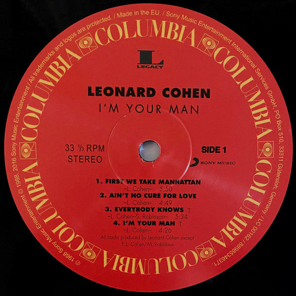 Leonard Cohen ~ I'm Your Man (Vinyl) - Djungel & Jazz