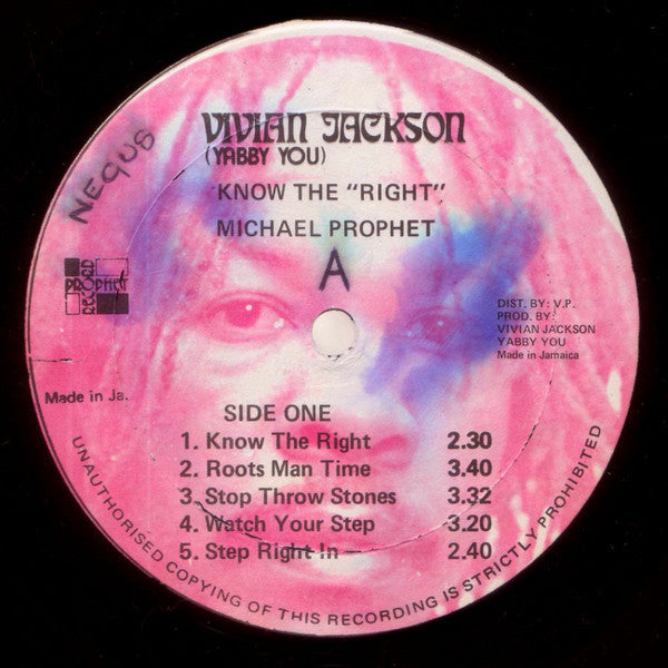 Michael Prophet : Know The "Right" (LP, Album)