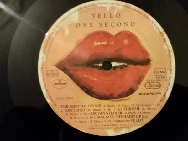 Yello : One Second (LP, Album, PRS)