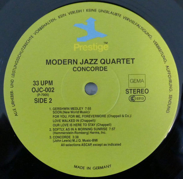 The Modern Jazz Quartet ~ Concorde (Vinyl) - Djungel & Jazz