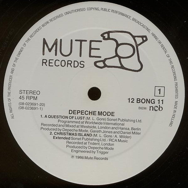 Depeche Mode : A Question Of Lust (12", Single)