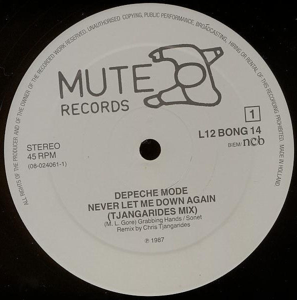 Depeche Mode : Never Let Me Down Again (Tsangarides Mix) (12", Single, Ltd)