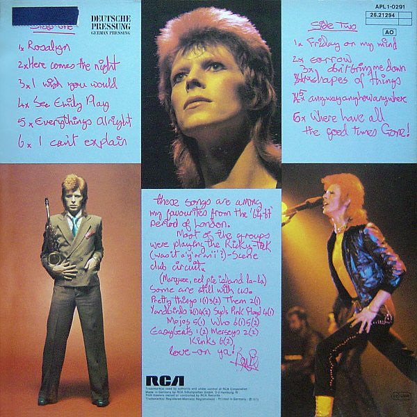 Bowie ~ Pinups (Vinyl) - Djungel & Jazz