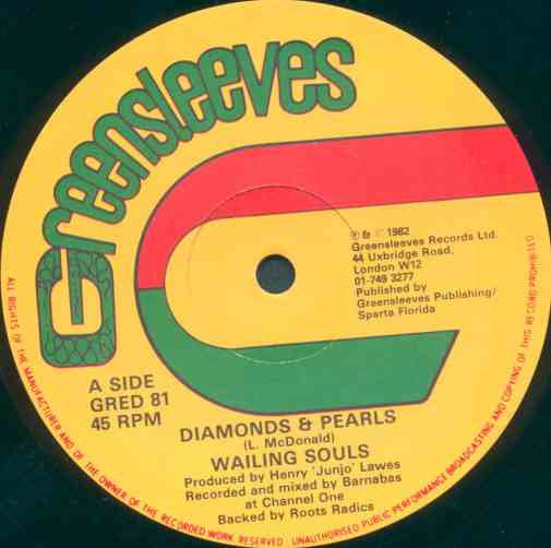 Wailing Souls / Papa Tullo : Diamonds & Pearls / Sister Pearl (12")