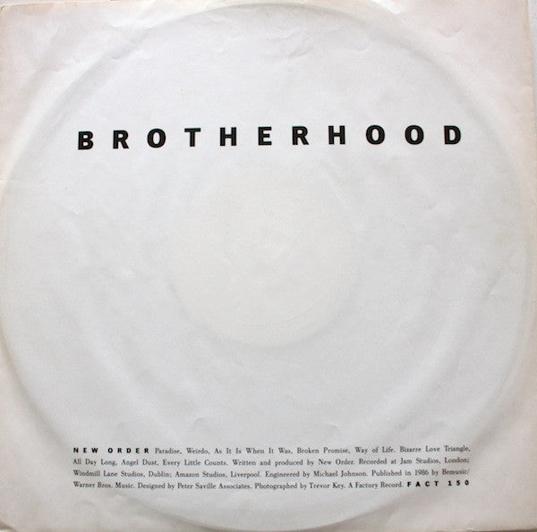 New Order ~ Brotherhood (Vinyl) - Djungel & Jazz