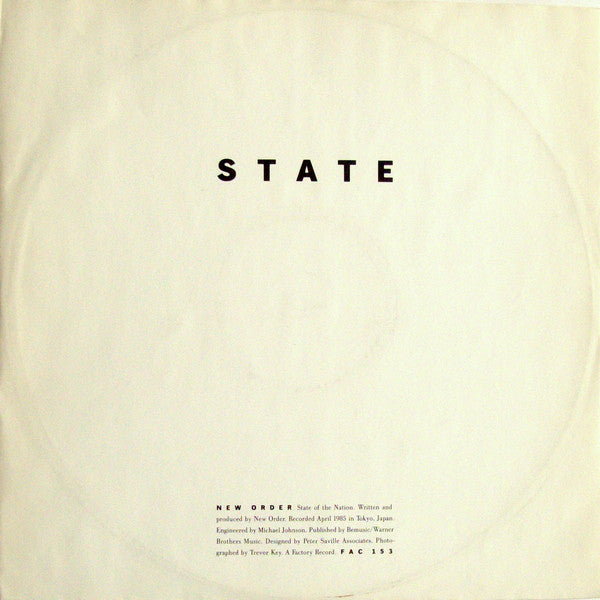 New Order : State Of The Nation (12", Single)