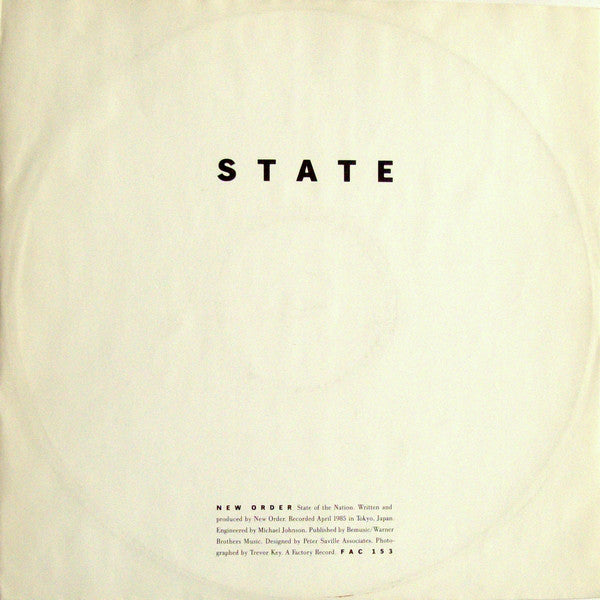 New Order ~ State Of The Nation (Vinyl) - Djungel & Jazz