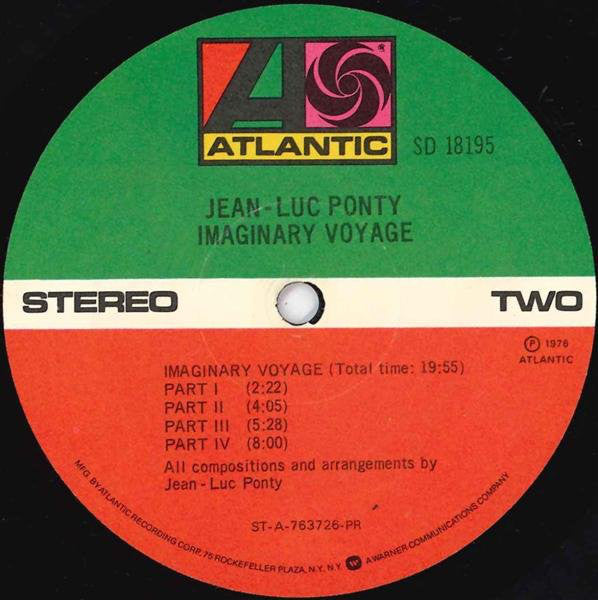 Jean-Luc Ponty ~ Imaginary Voyage (Vinyl) - Djungel & Jazz
