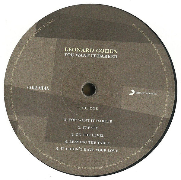 Leonard Cohen ~ You Want It Darker (Vinyl) - Djungel & Jazz