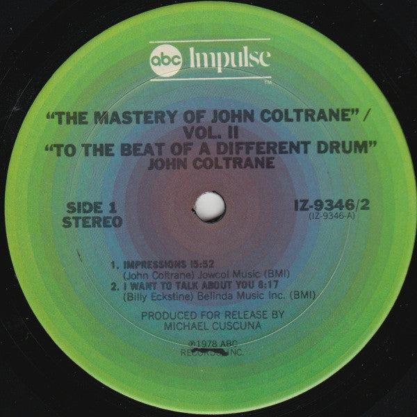 John Coltrane ~ The Mastery Of John Coltrane / Vol. II To The Beat Of A Different Drum (Vinyl) - Djungel & Jazz