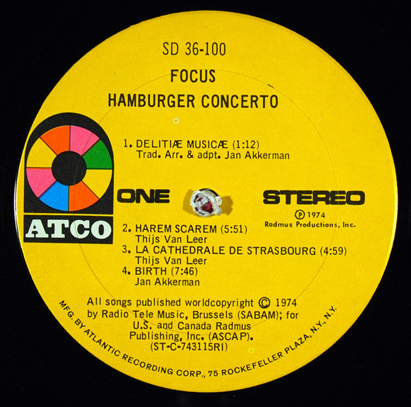 Focus  ~ Hamburger Concerto (Vinyl) - Djungel & Jazz