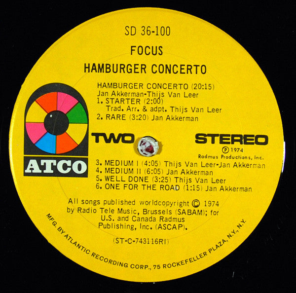 Focus  ~ Hamburger Concerto (Vinyl) - Djungel & Jazz