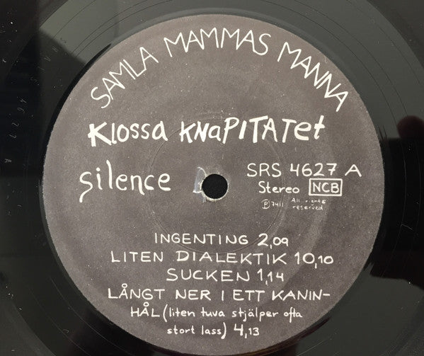 Samla Mammas Manna ~ Klossa Knapitatet (Vinyl) - Djungel & Jazz