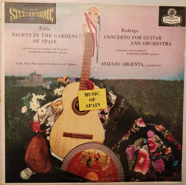 Falla*, Gonzalo Soriano, Rodrigo*, Narciso Yepes, National Orchestra Of Spain*, Ataulfo Argenta* : Nights In The Gardens Of Spain · Concerto For Guitar And Orchestra (LP, RE)