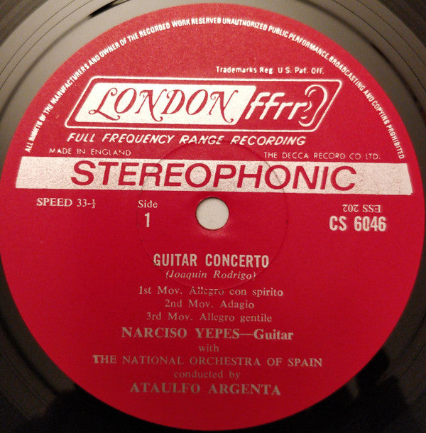 Falla, Gonzalo Soriano, Rodrigo, Narciso Yepes, National Orchestra Of Spain, Ataulfo Argenta ~ Nights In The Gardens Of Spain · Concerto For Guitar And Orchestra (Vinyl) - Djungel & Jazz