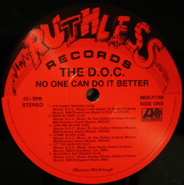 The D.O.C. ~ No One Can Do It Better (Vinyl) - Djungel & Jazz