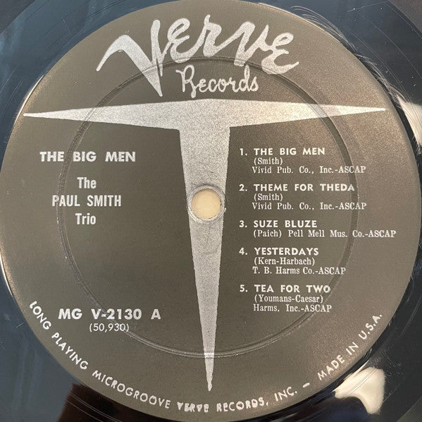 The Paul Smith Trio : The Big Men (LP, Album, Mono)