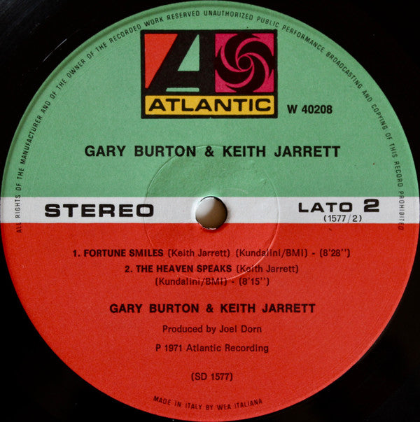 Gary Burton & Keith Jarrett ~ Gary Burton & Keith Jarrett (Vinyl) - Djungel & Jazz