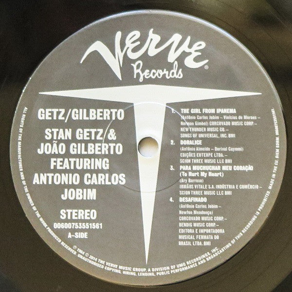 Stan Getz / Joao Gilberto Featuring Antonio Carlos Jobim ~ Getz / Gilberto (Vinyl) - Djungel & Jazz