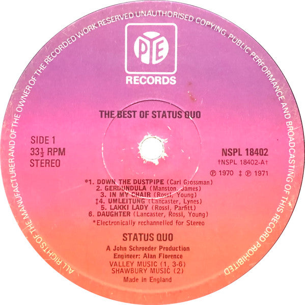 Status Quo ~ The Best Of Status Quo (Vinyl) - Djungel & Jazz