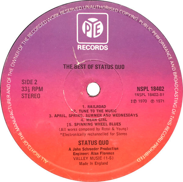 Status Quo ~ The Best Of Status Quo (Vinyl) - Djungel & Jazz