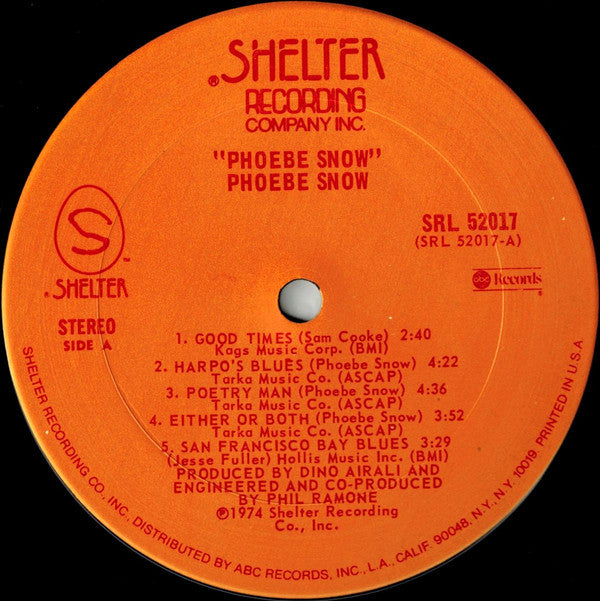 Phoebe Snow ~ Phoebe Snow (Vinyl) - Djungel & Jazz