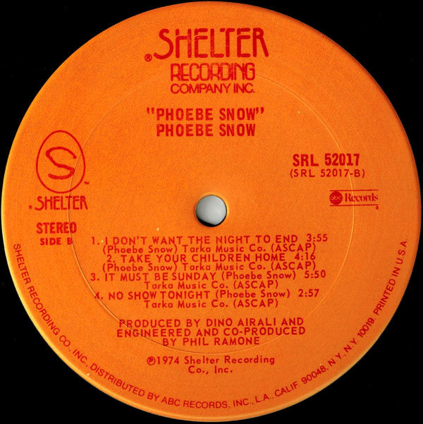 Phoebe Snow ~ Phoebe Snow (Vinyl) - Djungel & Jazz