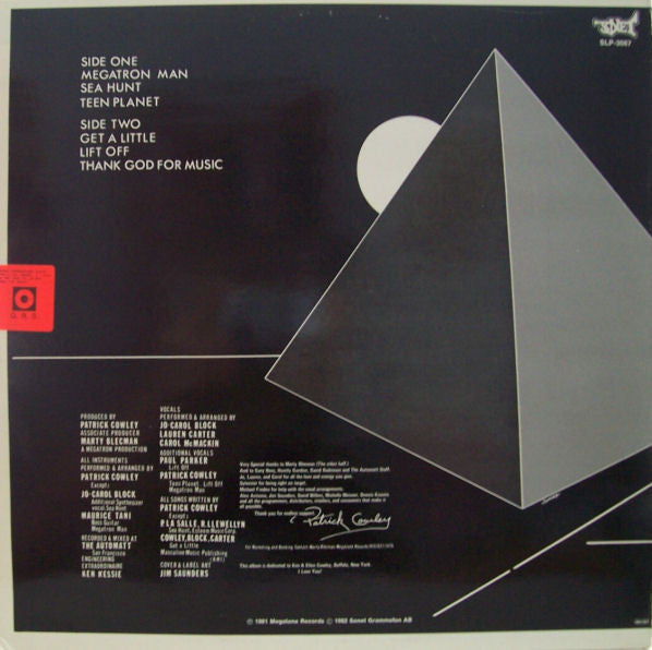 Patrick Cowley ~ Megatron Man (Vinyl) - Djungel & Jazz