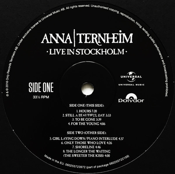 Anna Ternheim ~ Live In Stockholm (Vinyl) - Djungel & Jazz