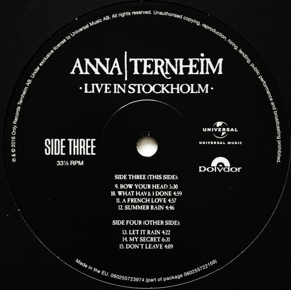 Anna Ternheim ~ Live In Stockholm (Vinyl) - Djungel & Jazz