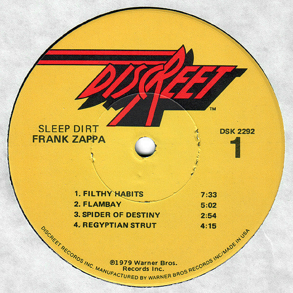 Frank Zappa : Sleep Dirt (LP, Album, Win)