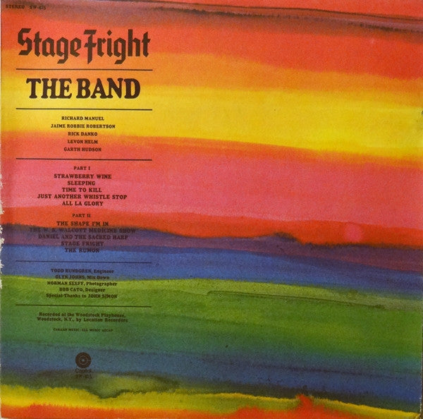The Band : Stage Fright (LP, Album, Win)