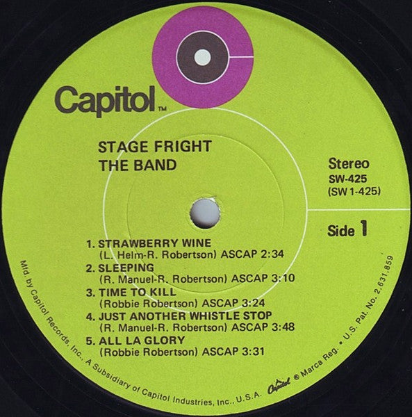 The Band ~ Stage Fright (Vinyl) - Djungel & Jazz