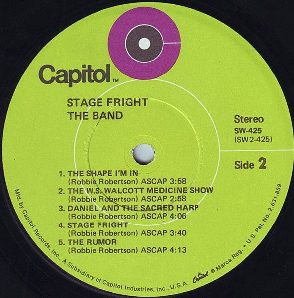 The Band ~ Stage Fright (Vinyl) - Djungel & Jazz
