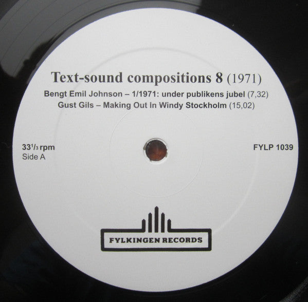 Various : Text-Sound Compositions 8: Stockholm 1971 (LP, Comp)