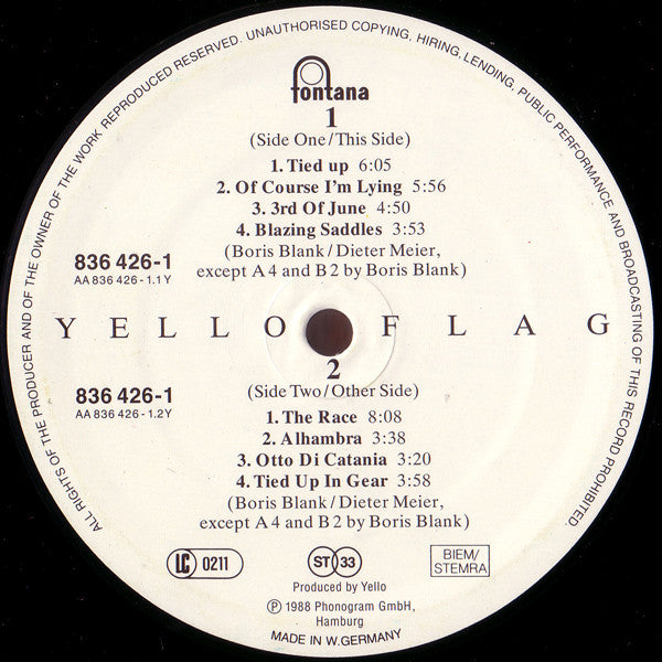 Yello ~ Flag (Vinyl) - Djungel & Jazz