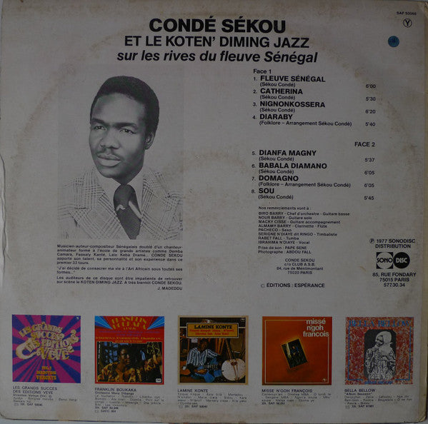 Sékou Condé Et Le Koten' Diming Jazz ~ Sur Les Rives Du Fleuve Sénégal (Vinyl) - Djungel & Jazz