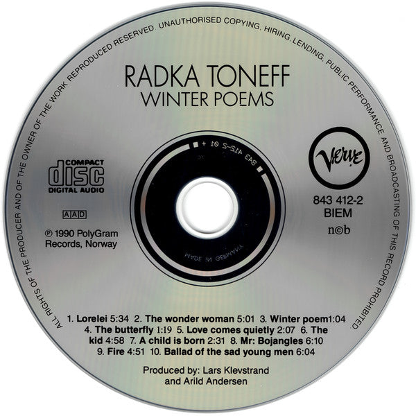 Radka Toneff ~ Winter Poem (Vinyl) - Djungel & Jazz