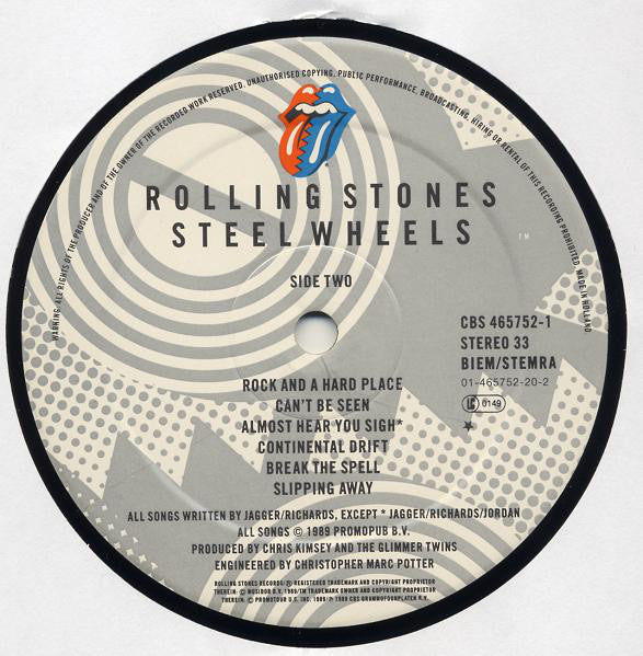 Rolling Stones* : Steel Wheels (LP, Album, 391)