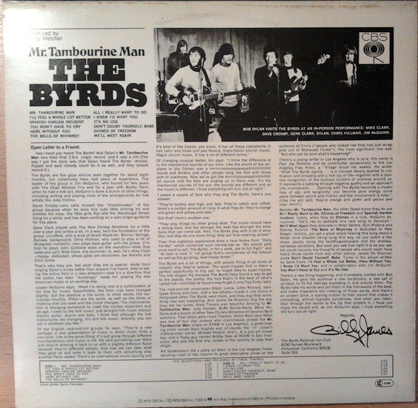 The Byrds ~ Mr. Tambourine Man (Vinyl) - Djungel & Jazz