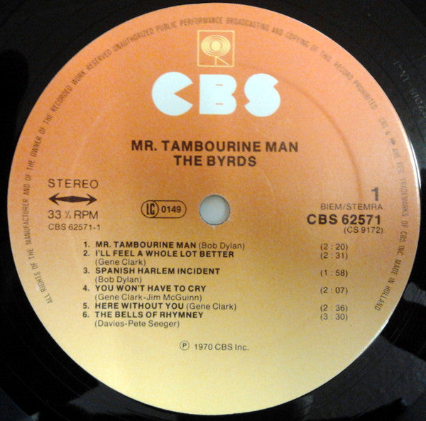 The Byrds ~ Mr. Tambourine Man (Vinyl) - Djungel & Jazz