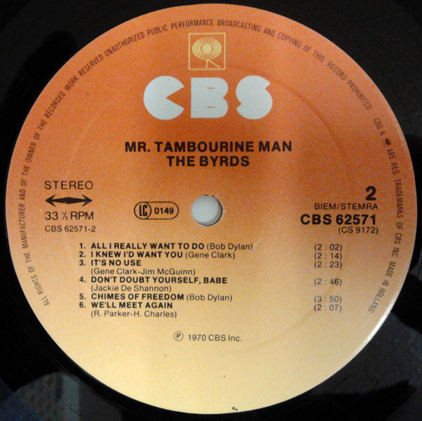 The Byrds ~ Mr. Tambourine Man (Vinyl) - Djungel & Jazz