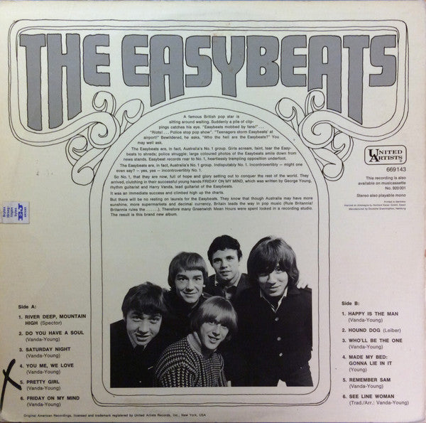 The Easybeats : The Easybeats (LP, Album)